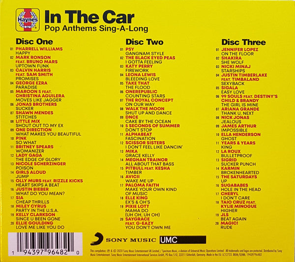 Various : In The Car (Pop Anthems Sing-A-Long) (3xCD, Comp)