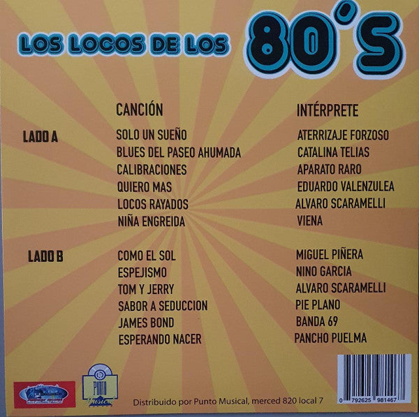 Various : Los Locos de Los 80's (LP, Comp)