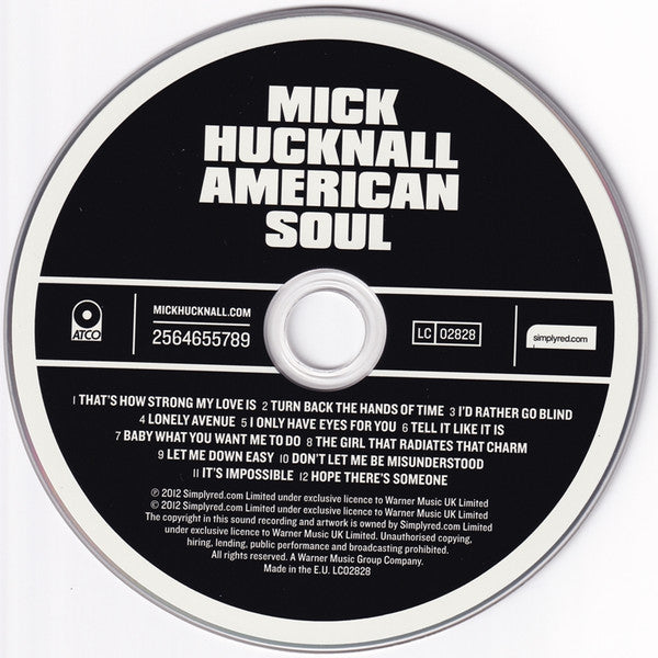 Mick Hucknall : American Soul (CD, Album, RP)