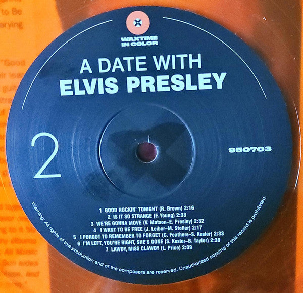 Elvis Presley : A Date With Elvis (LP, Comp, Ltd, RE, Ora)