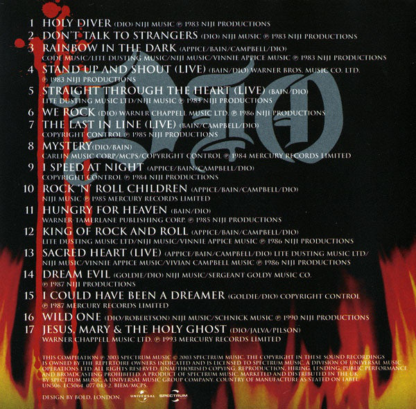 Dio (2) : The Collection (CD, Comp, Son)