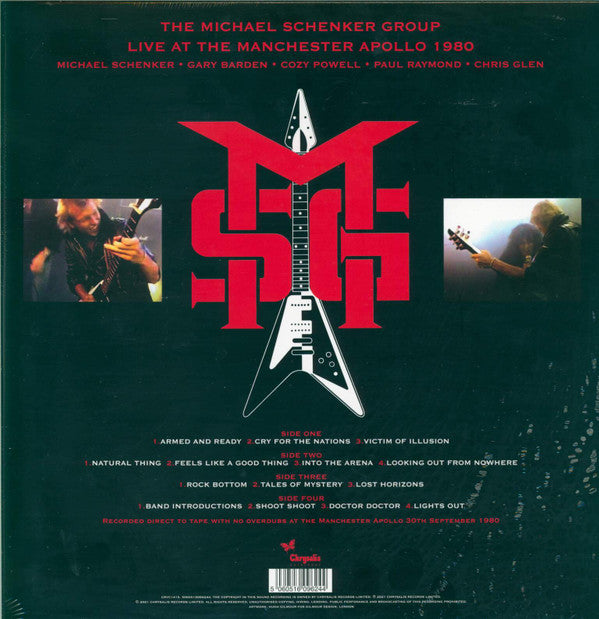 The Michael Schenker Group : Live At The Manchester Apollo 1980 (2xLP, Album, RSD, Ltd, Red)
