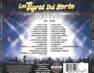 Los Tigres Del Norte : Desde El Azteca (CD, Album + DVD-V, Promo)