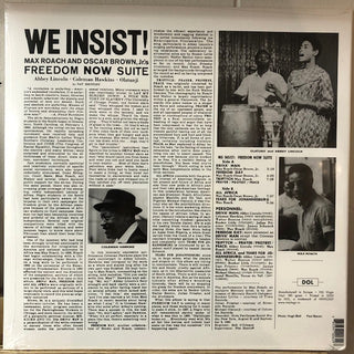 Max Roach : We Insist! Max Roach's - Freedom Now Suite (LP, Album, RE, Whi)