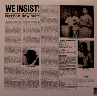 Max Roach : We Insist! Max Roach's - Freedom Now Suite (LP, Album, RE, Whi)