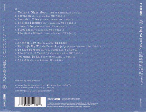 Dream Theater : A Dramatic Tour Of Events - Select Board Mixes (2xCD, Album, RE)