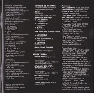 Yes : The Yes Album (CD, Album, RE, RM)