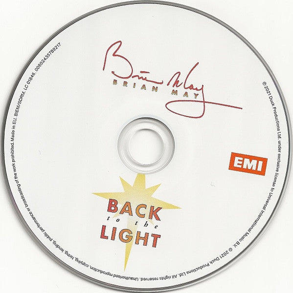 Brian May : Back To The Light (CD, Album, RE, RM + CD, Comp, RM)