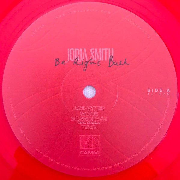 Jorja Smith : Be Right Back (12", EP, Red)