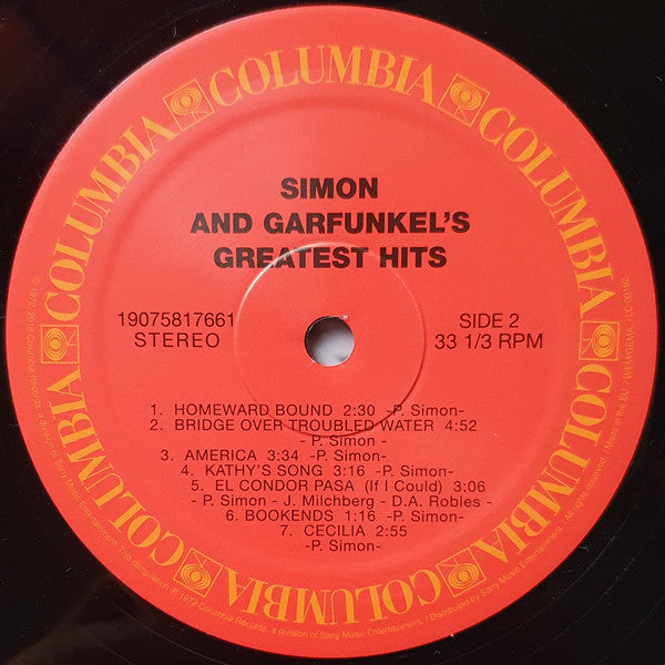 Simon & Garfunkel : Simon And Garfunkel's Greatest Hits (LP, Comp, RE)