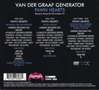 Van Der Graaf Generator : Pawn Hearts (CD, Album, RE, RM + CD, Album, RE, RM, New + DVD-V)