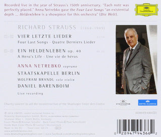 Richard Strauss - Anna Netrebko, Staatskapelle Berlin, Daniel Barenboim : Richard Strauss (CD, Album)