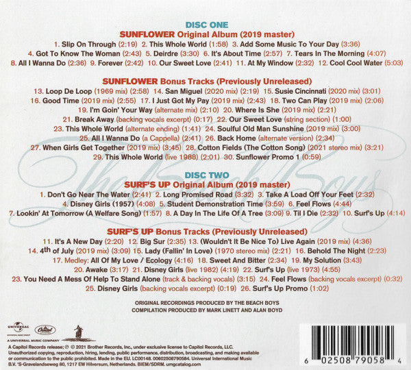 The Beach Boys : Feel Flows (The Sunflower & Surf's Up Sessions · 1969-1971) (CD, Album, RE, RM + CD, Album, RE, RM + Comp)