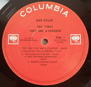 Bob Dylan : The Times They Are A-Changin' (LP, Album, Mono, RE, 180)
