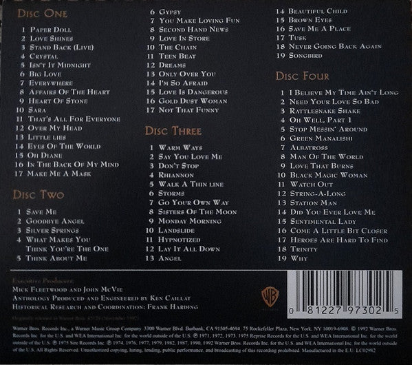 Fleetwood Mac : 25 Years The Chain (4xCD, Comp, RE, RP, Fat)