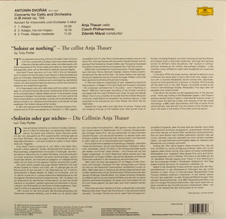 Anja Thauer, Antonín Dvořák, The Czech Philharmonic Orchestra, Zdeněk Mácal : Cello Concerto (LP, RE)