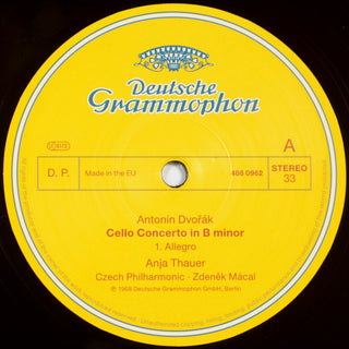 Anja Thauer, Antonín Dvořák, The Czech Philharmonic Orchestra, Zdeněk Mácal : Cello Concerto (LP, RE)