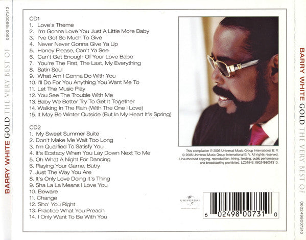 Barry White : Gold - The Very Best Of (2xCD, Comp)