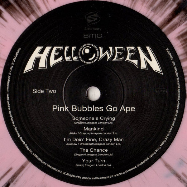 Helloween : Pink Bubbles Go Ape (LP, Album, Ltd, RE, Pin)