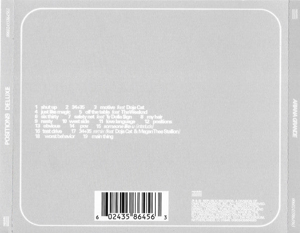 Ariana Grande : Positions (Deluxe) (CD, Album, Dlx)