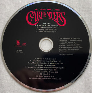 Carpenters : Yesterday Once More (Greatest Hits 1969 - 1983) (2xCD, Comp, RE, RM, RP)