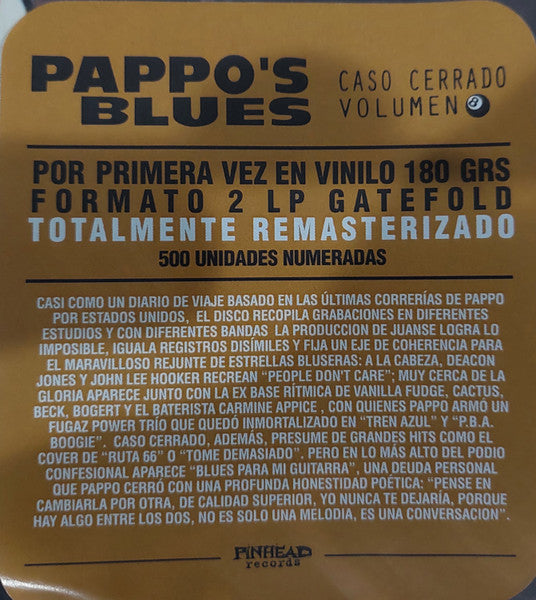 Pappo's Blues : Caso Cerrado - Volumen 8 (2xLP, Album, Ltd, Num, RE, RM, 180)