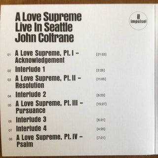 John Coltrane : A Love Supreme: Live In Seattle (CD, Album)