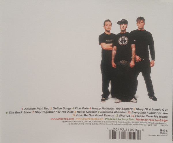 Blink-182 : Take Off Your Pants And Jacket (CD, Album, RE, Son)