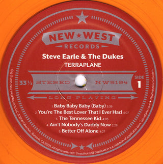 Steve Earle & The Dukes : Terraplane (LP, Album, Ltd, Tra)