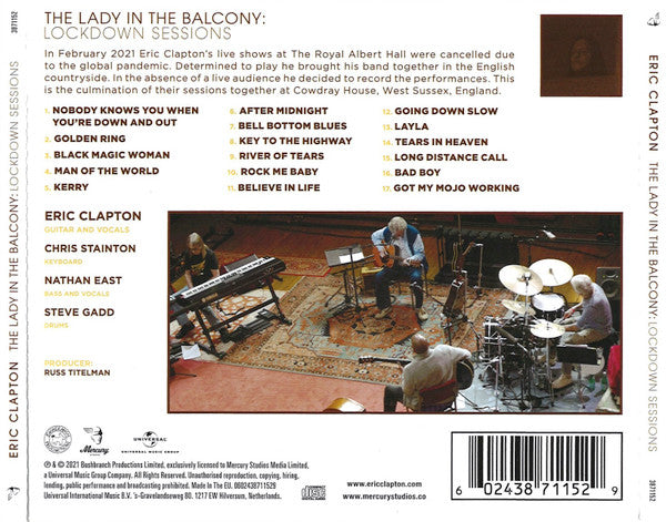 Eric Clapton : The Lady In The Balcony: Lockdown Sessions (CD, Album)