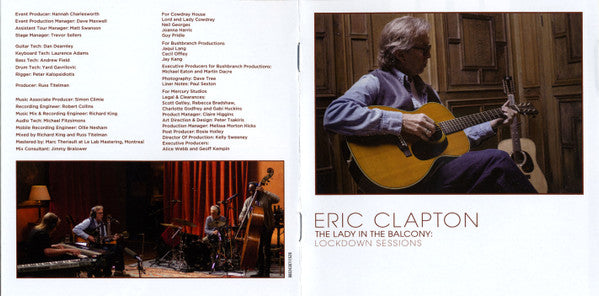 Eric Clapton : The Lady In The Balcony: Lockdown Sessions (CD, Album)
