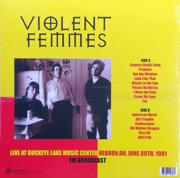 Violent Femmes :  Live At Buckeye Lake Music Center Hebron,Oh, June 09th, 1991 Fm Broadcast (LP, Ltd, Unofficial)
