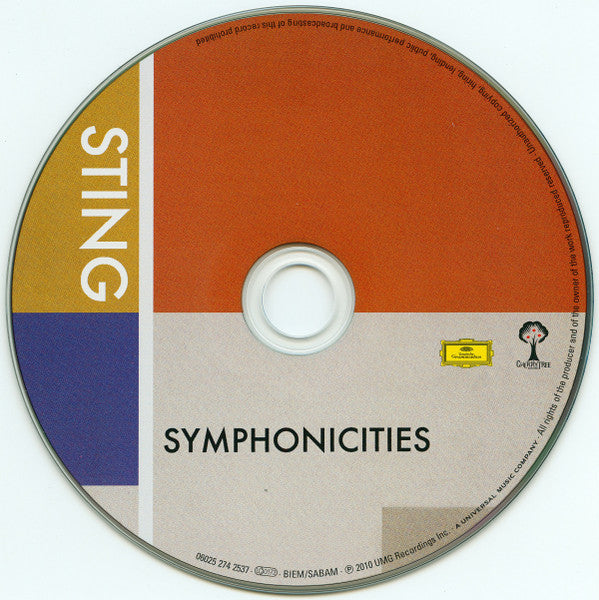 Sting : Symphonicities (CD, Album, RE)