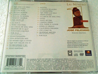 José Feliciano : Las Numero 1 (CD, Album, Comp, Ltd + DVD, Album, Comp, NTSC)