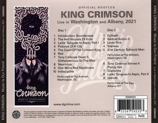 King Crimson : Music Is Our Friend (Live In Washington And Albany, 2021) (2xCD, Album)