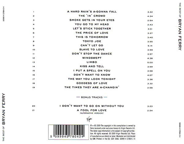 Bryan Ferry : The Best Of Bryan Ferry (CD, Comp, RE)