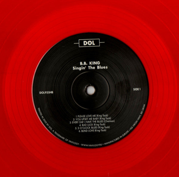 B.B. King : Singin' The Blues (LP, Album, Red)