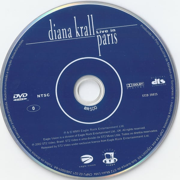 Diana Krall : Live In Paris (DVD-V, RP, NTSC, BR)