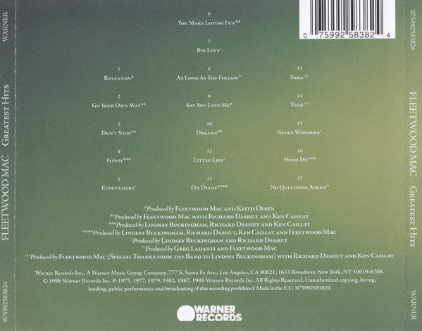 Fleetwood Mac : Greatest Hits (CD, Comp, RE)