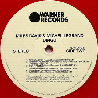 Miles Davis & Michel Legrand : Dingo (LP, Album, Ltd, RE, Red)