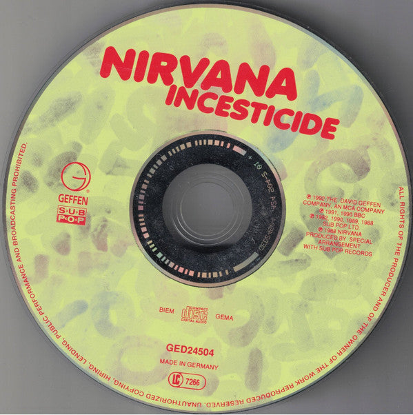 Nirvana : Incesticide (CD, Comp, RP)