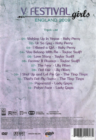 Lady Gaga, Katy Perry, Taylor Swift, Lily Allen, The Ting Tings : V Festival Girls - England 2009 (DVD-V, Unofficial, NTSC)