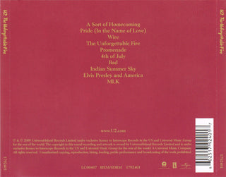 U2 : The Unforgettable Fire (CD, Album, RM, RP)