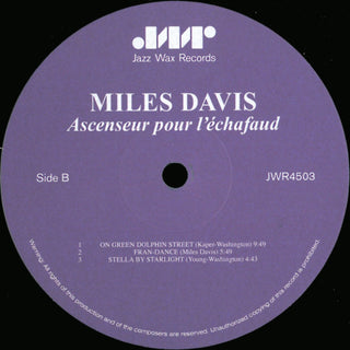 Miles Davis : Ascenseur Pour L'échafaud = Lift To The Scaffold (LP, Album, Ltd, RE, RM, 180)