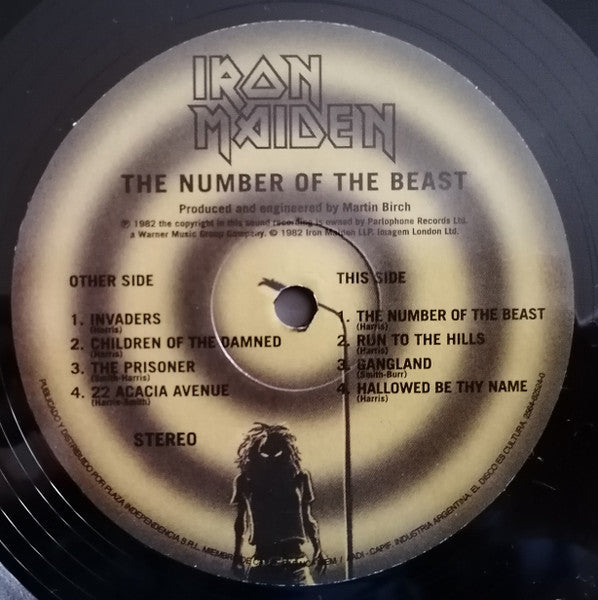 Iron Maiden : The Number Of The Beast (LP, Album, RE, RM, 180)