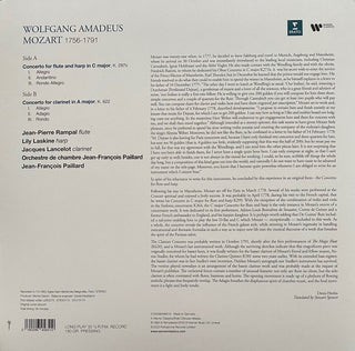 Wolfgang Amadeus Mozart - Jean-Pierre Rampal & Lily Laskine, Jacques Lancelot, Orchestre De Chambre Jean-François Paillard, Jean-François Paillard : Concerto Pour Flute & Harpe En Do Majeur, K. 297c, Concerto Pour Clarinette En La Majeur, K. 622 (LP, RM, 180)