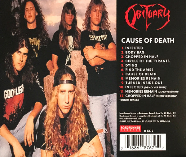 Obituary : Cause Of Death (CD, Album, RE, RM)
