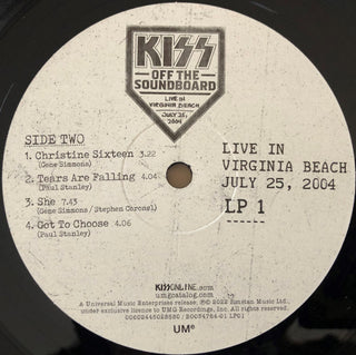 Kiss : Off The Soundboard Live In Virginia Beach July 25, 2004 (3xLP, 180)