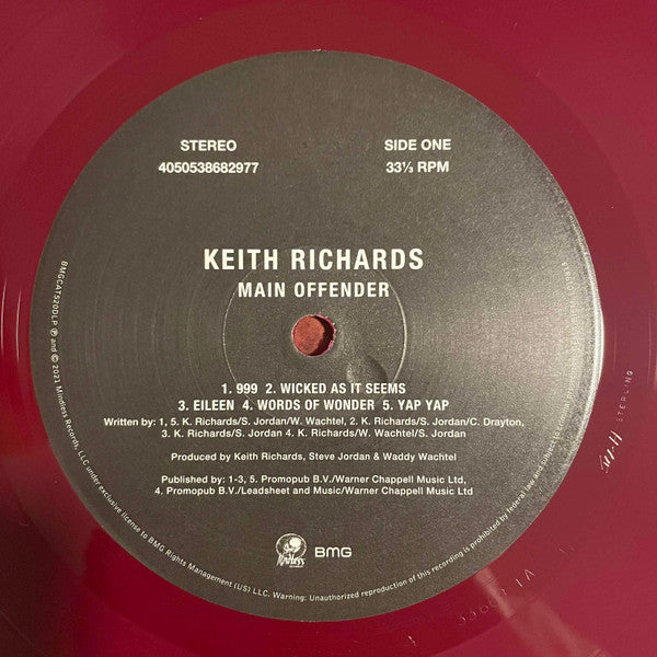 Keith Richards : Main Offender (LP, Album, RE, Red)