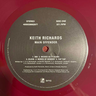 Keith Richards : Main Offender (LP, Album, RE, Red)